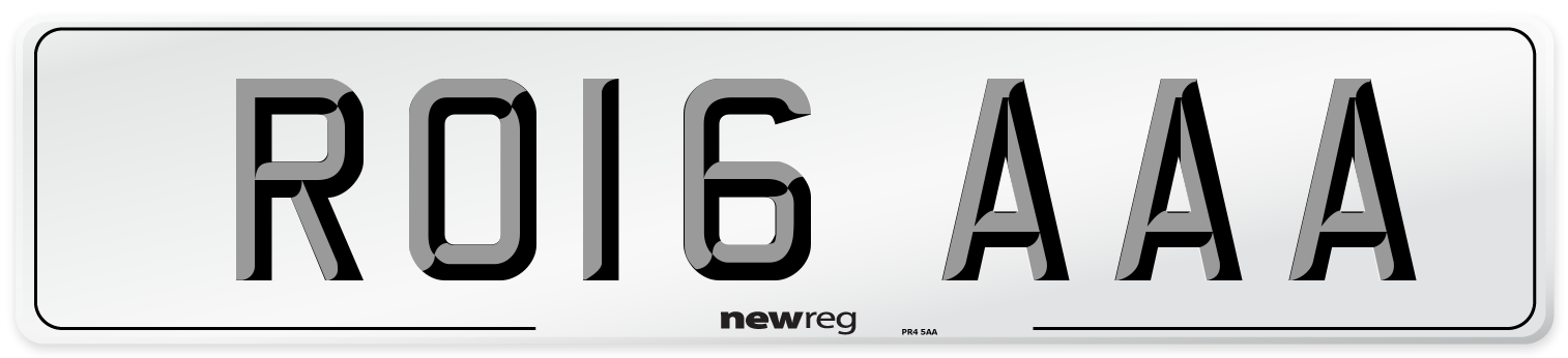 RO16 AAA Number Plate from New Reg
